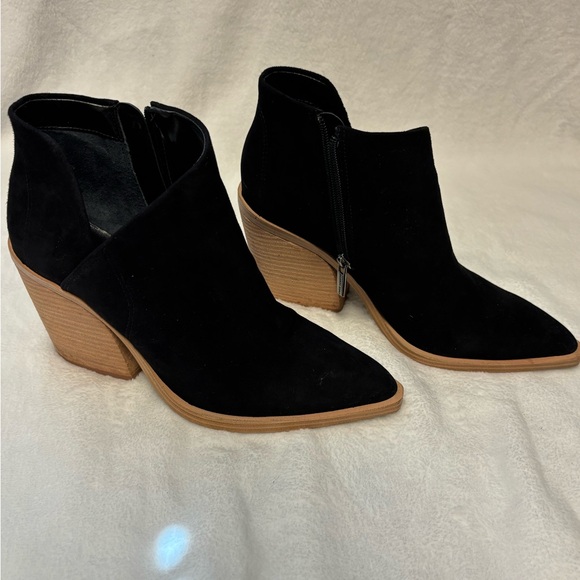 Vince Camuto Black Suede Ankle Boots - Picture 1 of 7